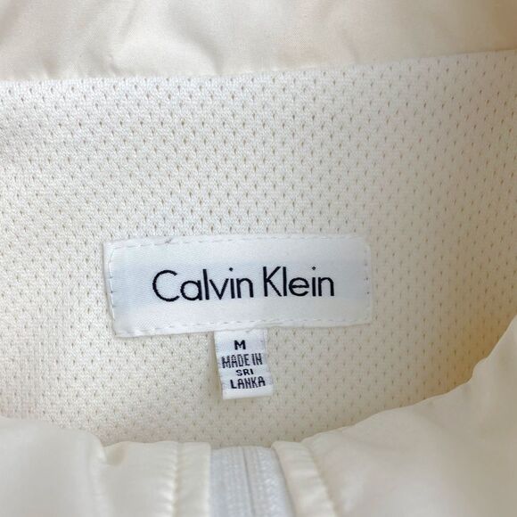 Calvin Klein Off White Anorak Packable Jacket Size Medium - Picture 16 of 16